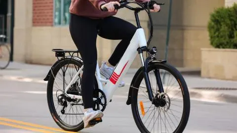 Electric bike in a city